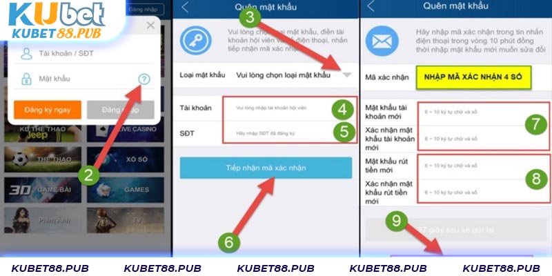 Chi tiết cách đăng nhập nhà cái KUBET88 qua điện thoại